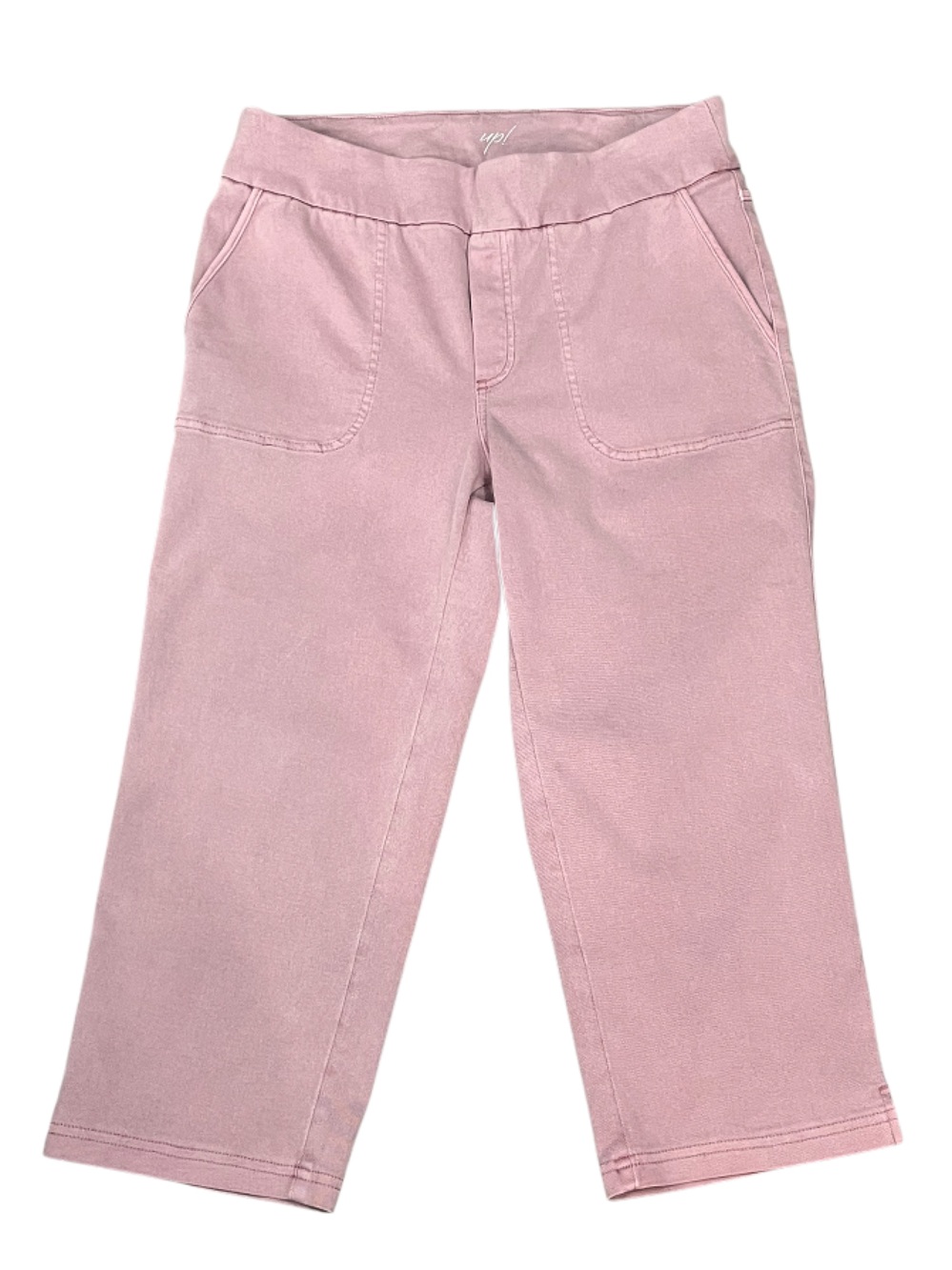 Up! Pull On Stretch Capri Pants Pink Size Large